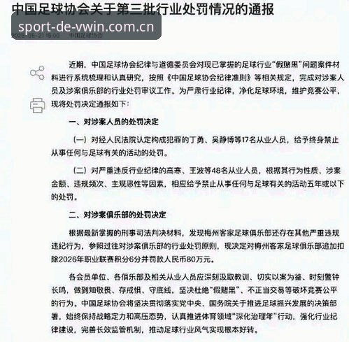 德赢账号登录 中国足协再出重拳,65人禁足名单如何影响你的观赛体验?